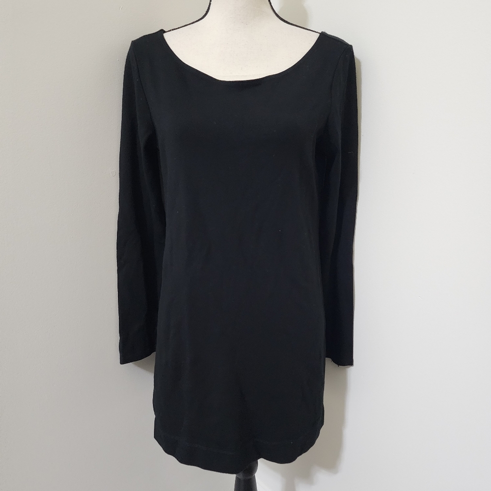 THEORY size Large Minimalist Career Luxury Mimi B Classical Zip Sleeve Tunic